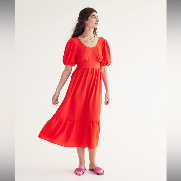NWT Coral Midi Dress - Picture 2 of 6